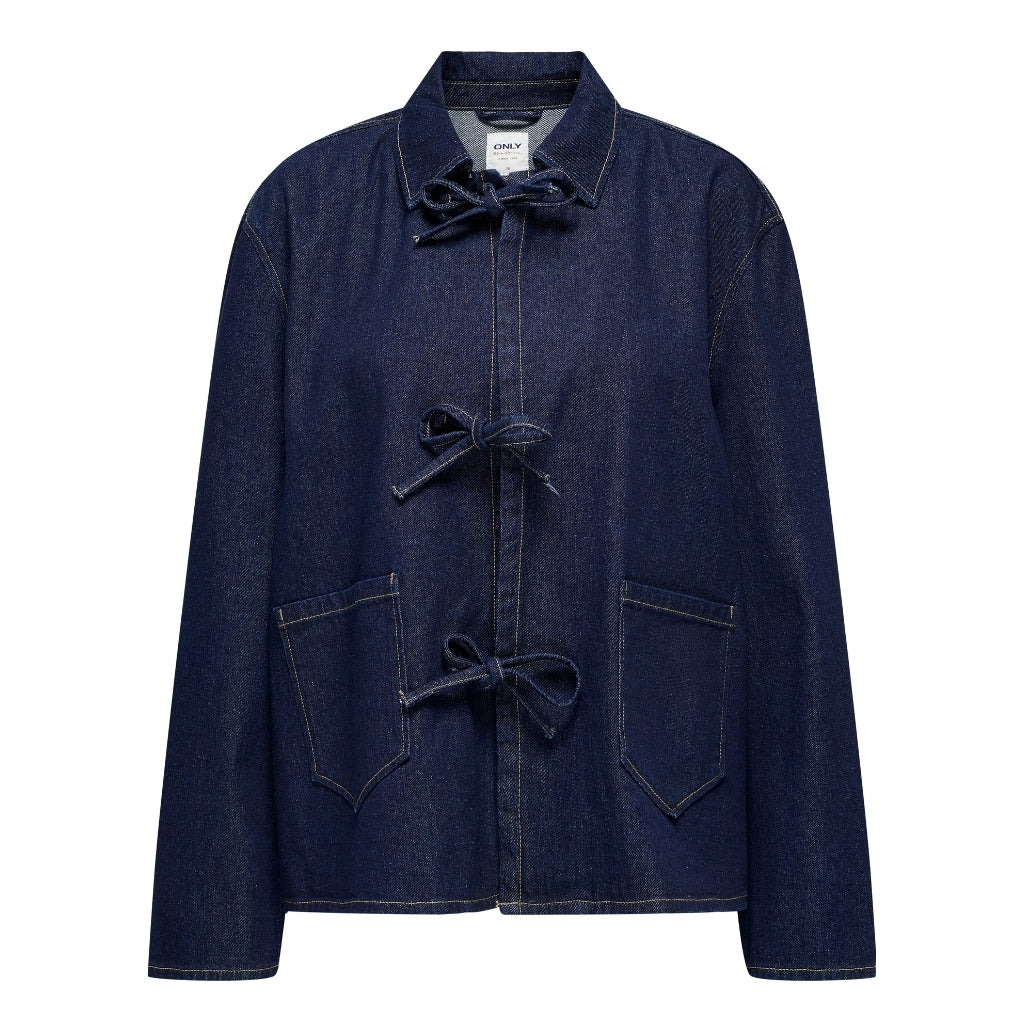 ONLY dame jakke ONLTHILLE - Dark Blue Denim Rinse