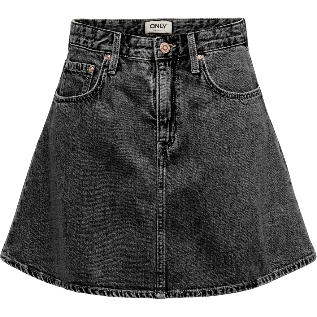 ONLY dame nederdel ONLEDEN - Washed Black