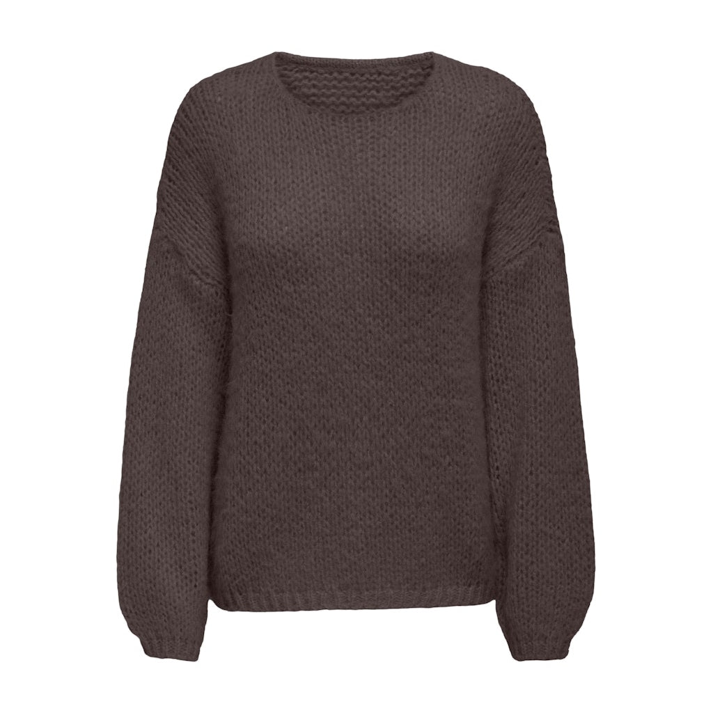 ONLY dame strik ONLNORDIC - Seal Brown