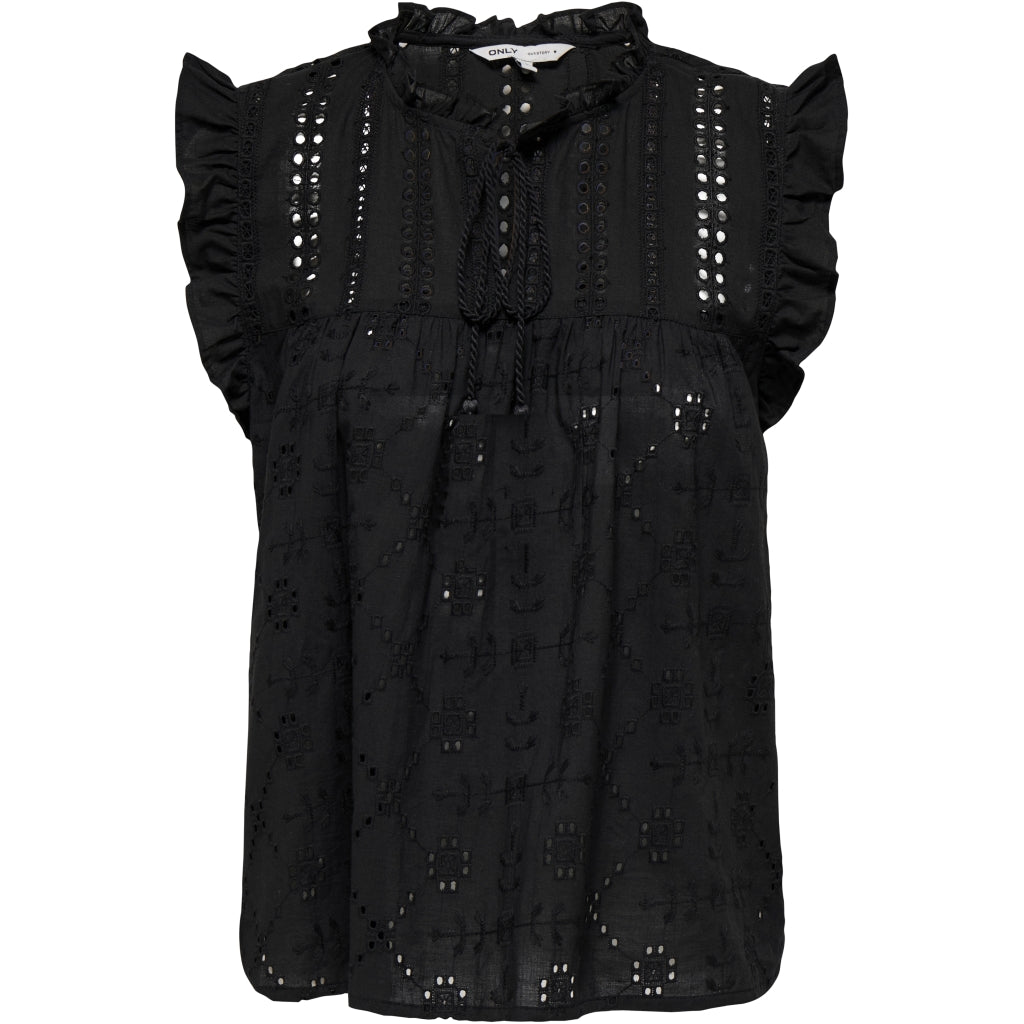 ONLY dame top ONLREVA - Black ONLY dame top ONLREVA - Black