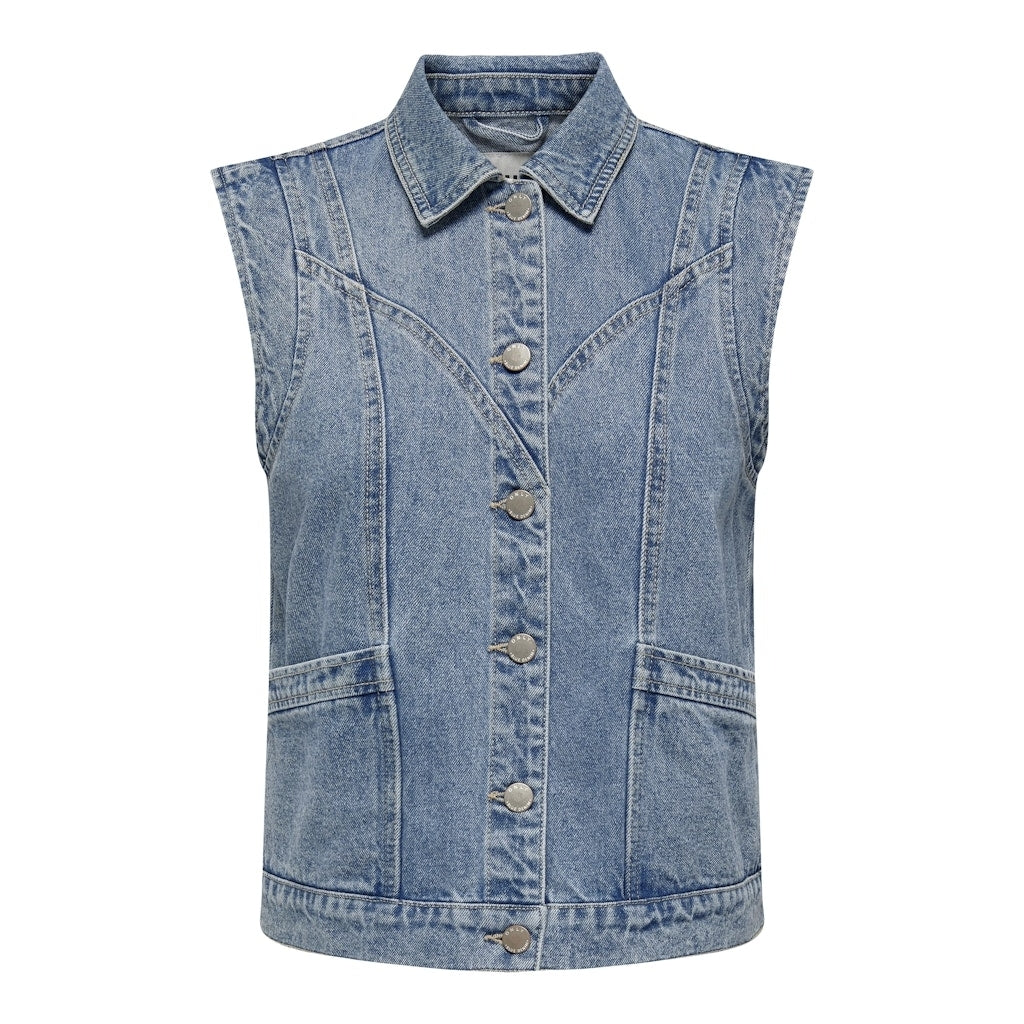 Only dame vest ONLKENNEDY - Medium blue denim