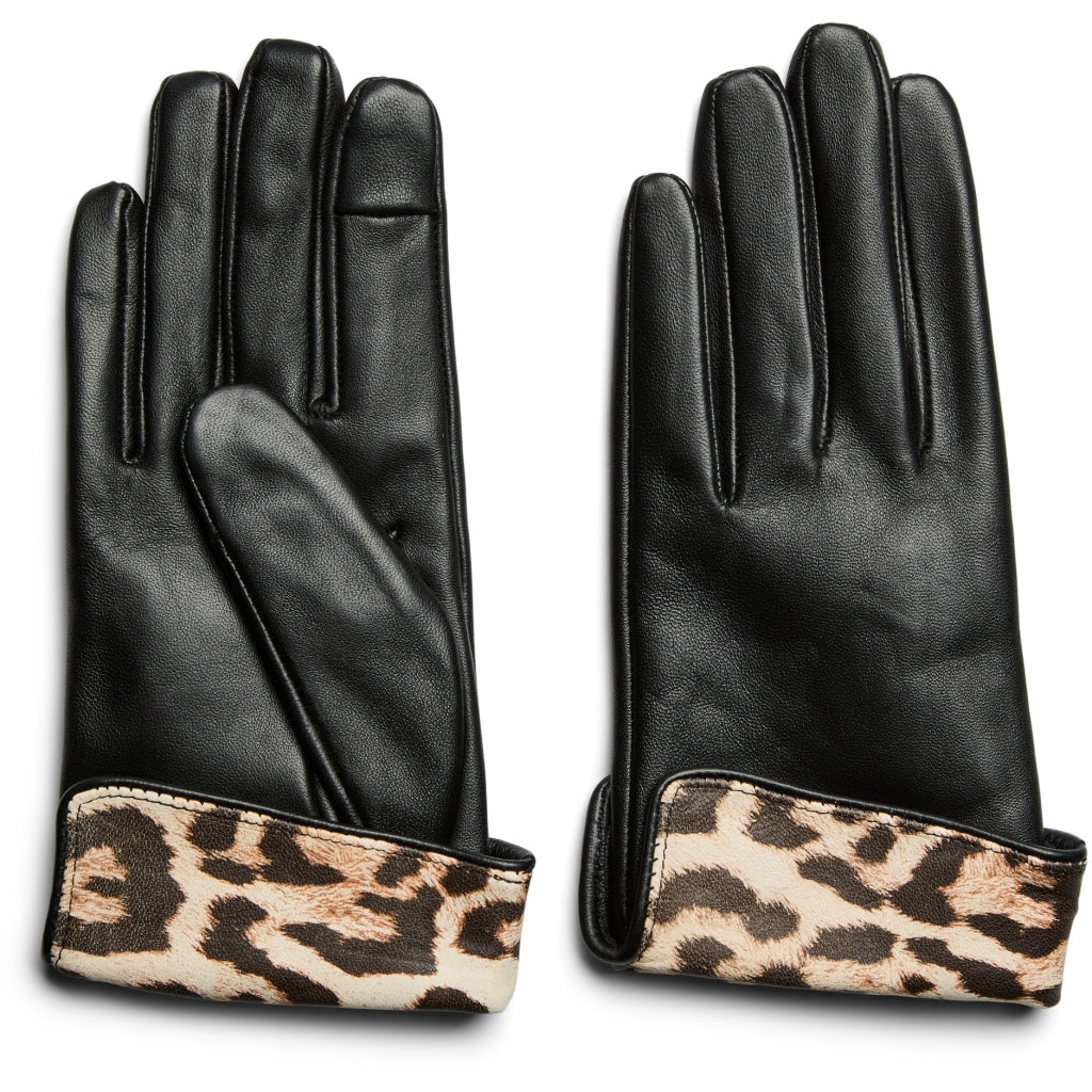 PIECES Dame Handsker PCJeora - Black Leo