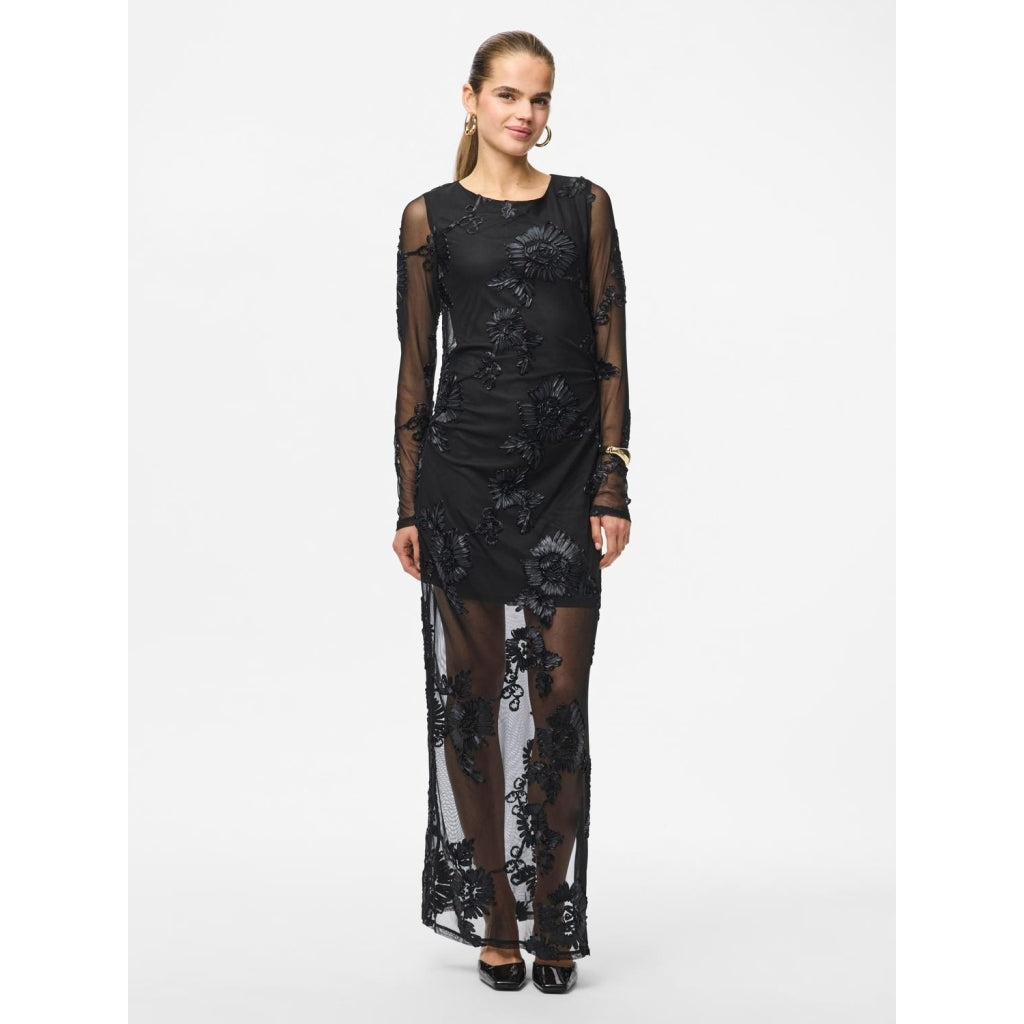 PIECES Dame Kjole PCOffia - Black black satin band