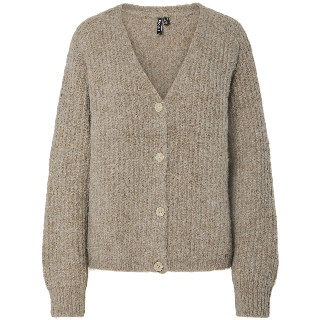 PIECES Dame Strik Cardigan PCCleo - Greige Melange