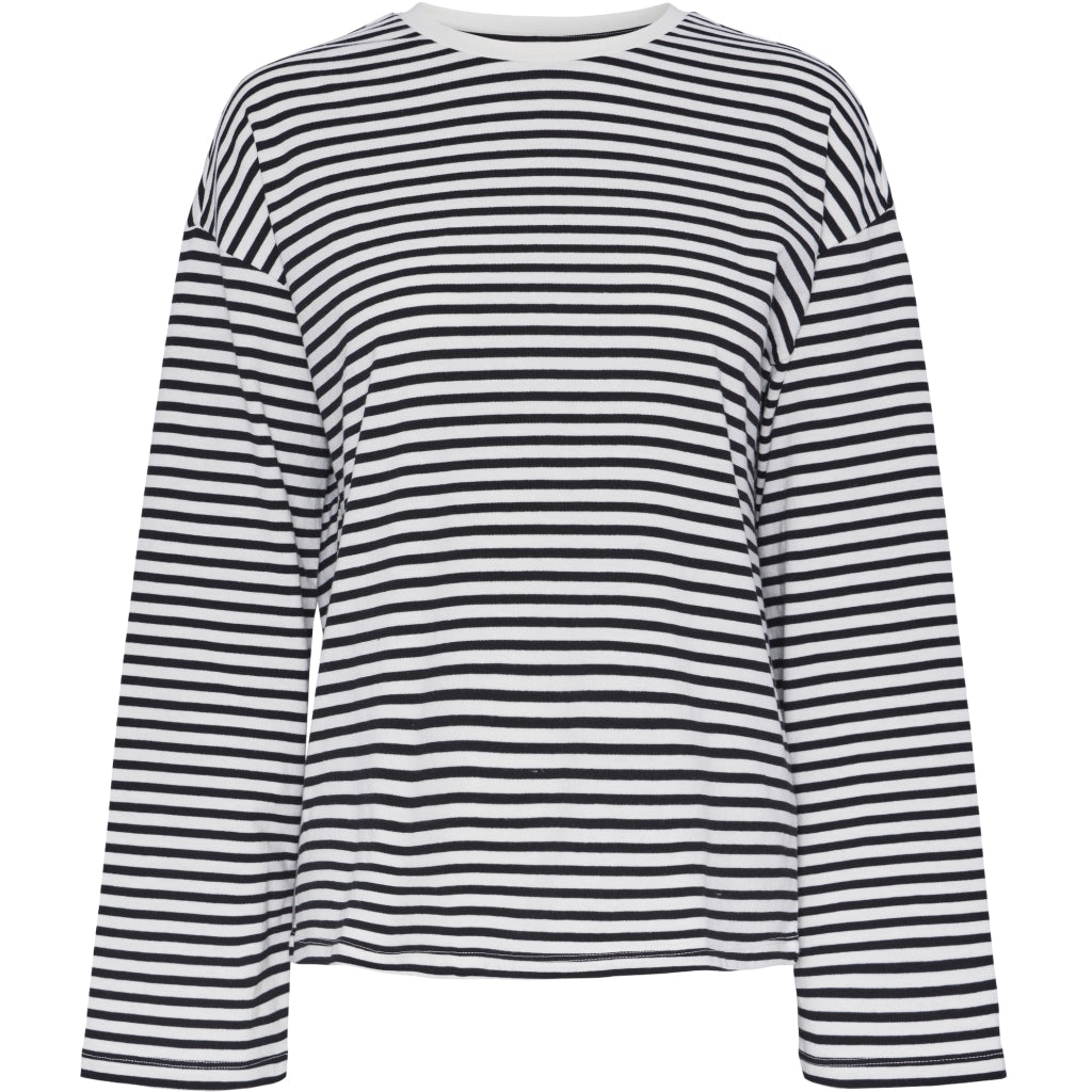 PIECES dame Bluse PCSADIE - Cloud Dancer Black