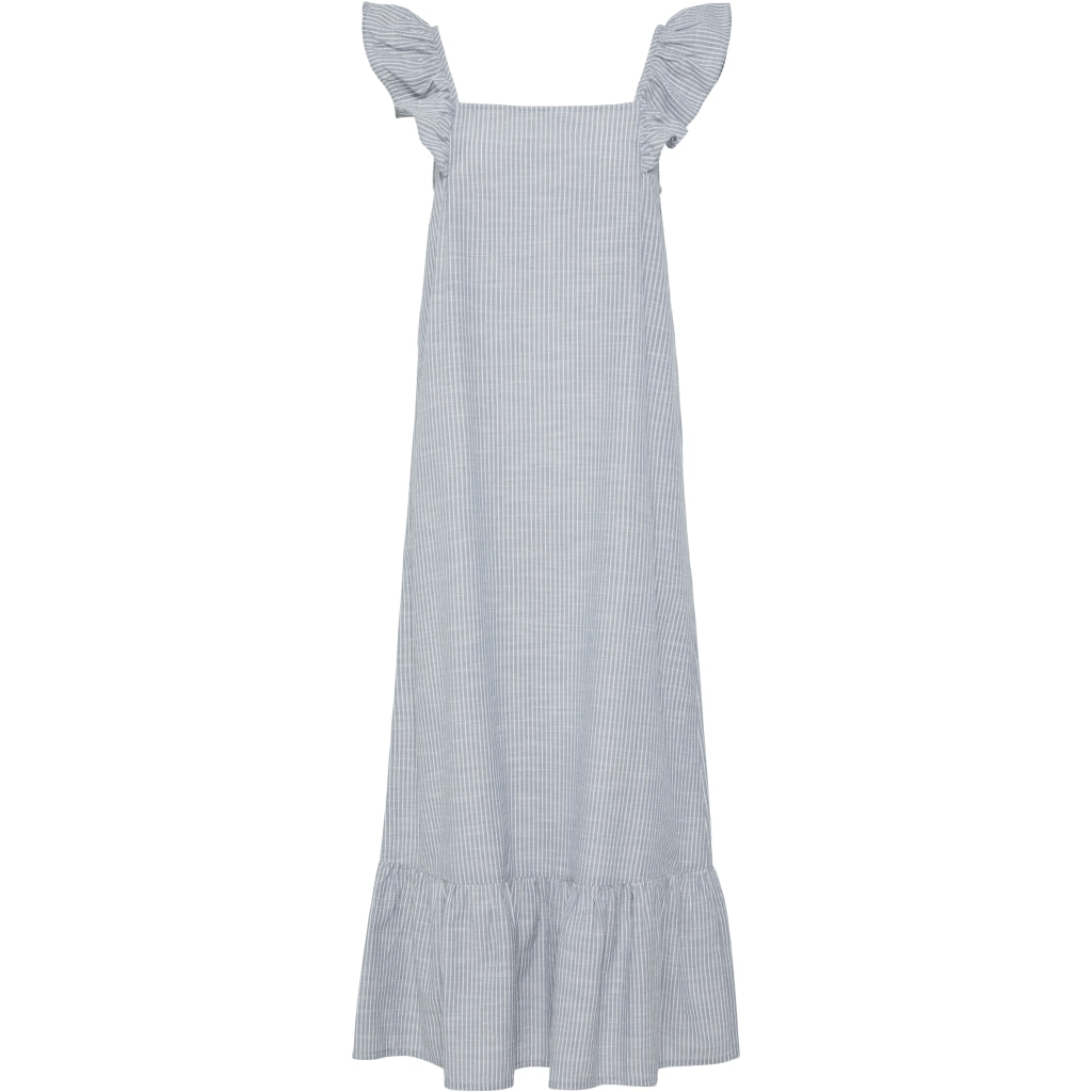 PIECES dame kjole PCAPIA - Nautical Blue Stripes Bright white