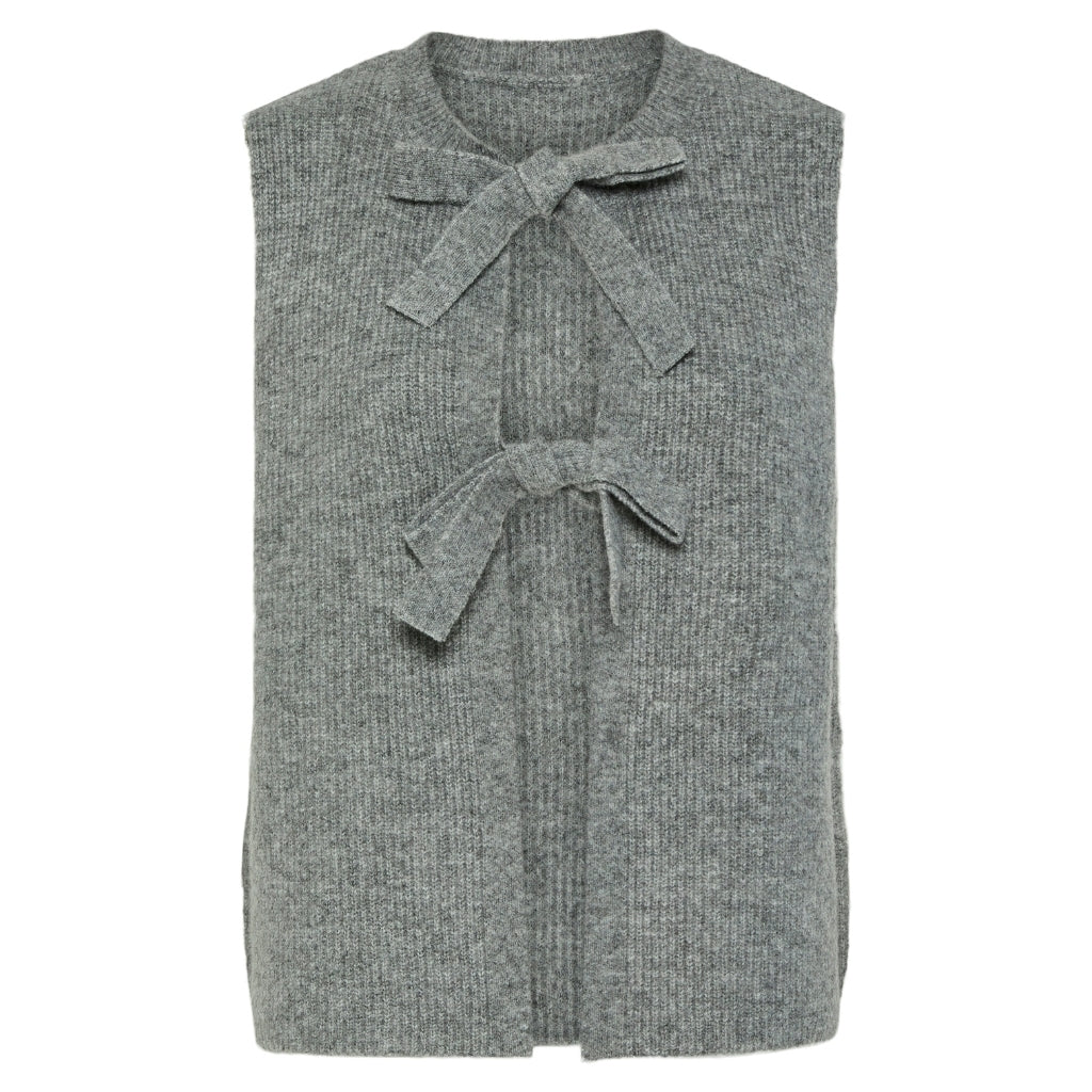 PIECES dame vest PCSILLY - Medium grey melange PIECES dame vest PCSILLY - Medium grey melange
