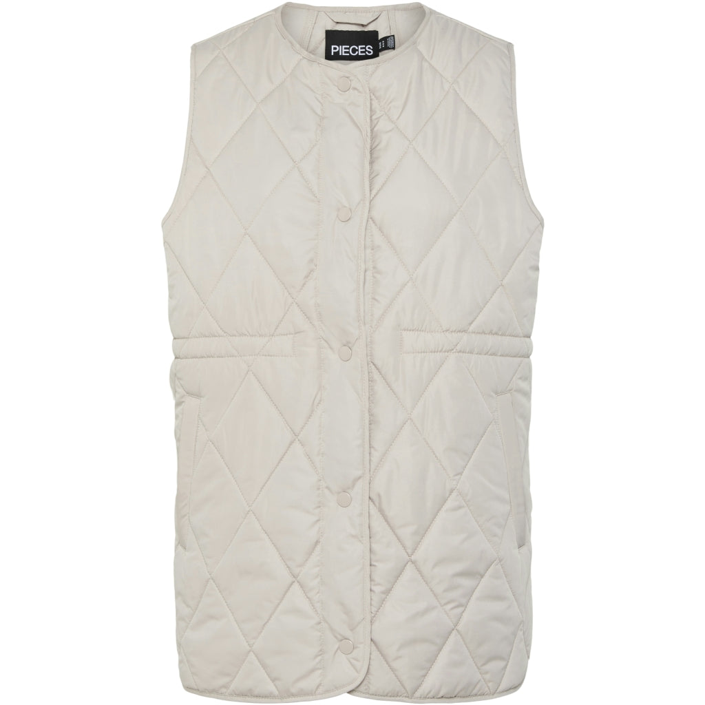 PIECES dame vest PCSTELLA - Silver Gray