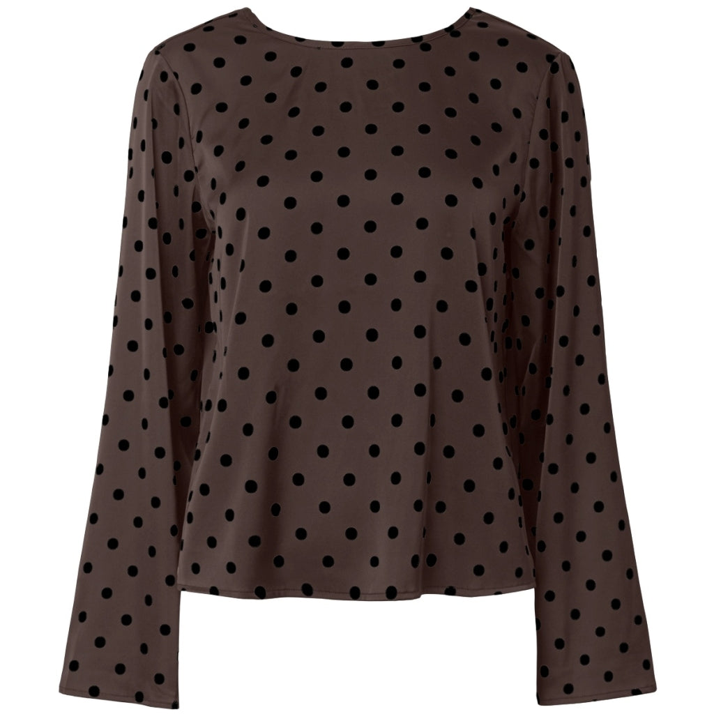 Pieces dame bluse PCJYTTA - Hot Fudge