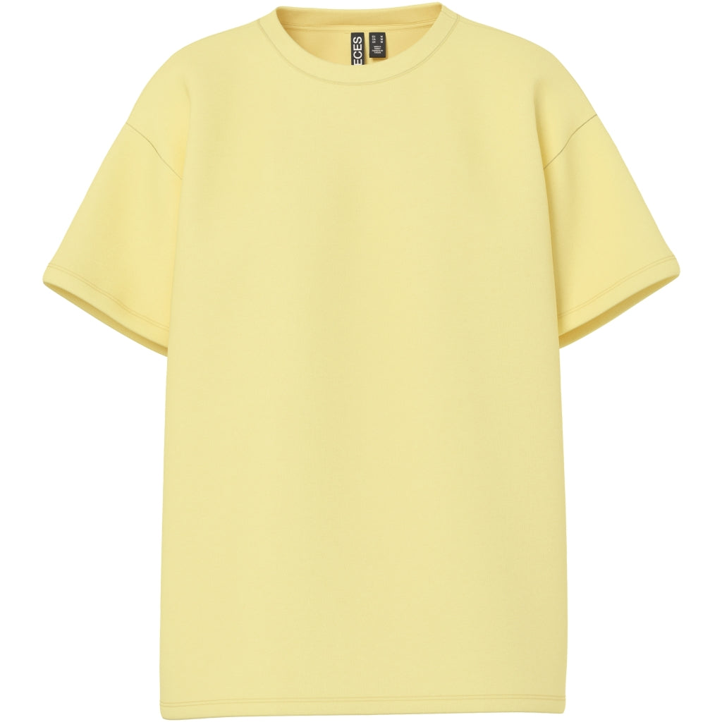 Pieces dame t-shirt PCSKYLAR - pale banana