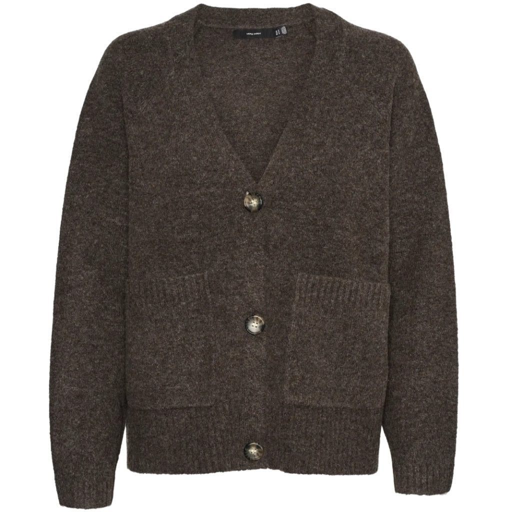VERO MODA DAME CARDIGAN VMBOOM - Chocolate Torte Melange