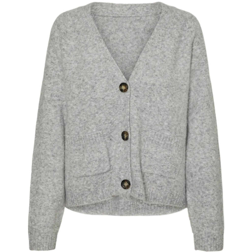 VERO MODA DAME CARDIGAN VMBOOM - Light Grey Melange