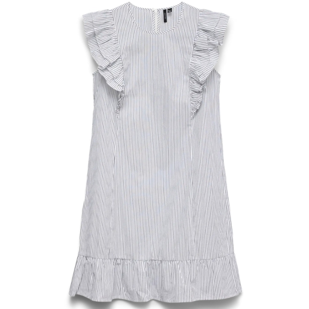 VERO MODA DAME KJOLE VMAILA - Snow White Black VERO MODA DAME KJOLE VMAILA - Snow White Black
