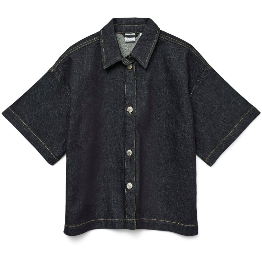 VERO MODA DAME SKJORTE VMTESSA - Dark Blue Denim