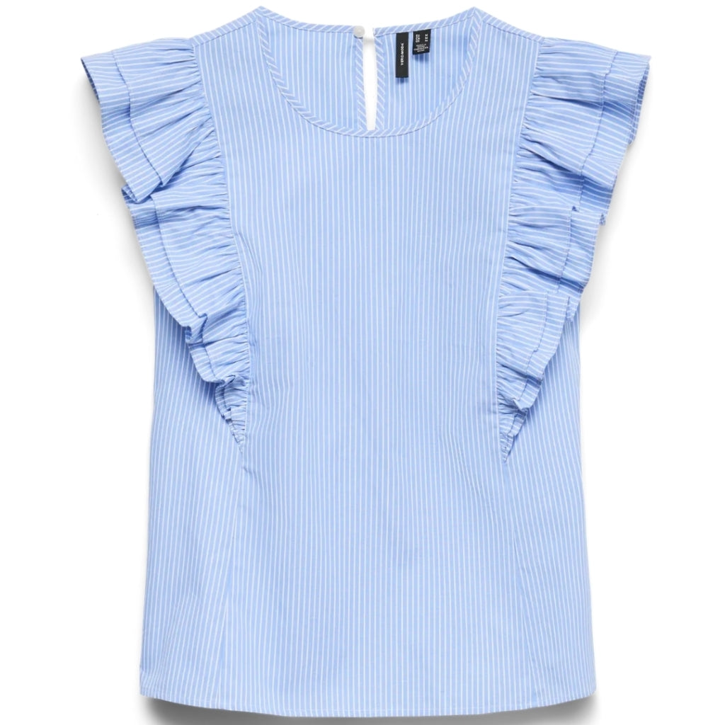VERO MODA DAME TOP VMAILA - Little Boy Blue White