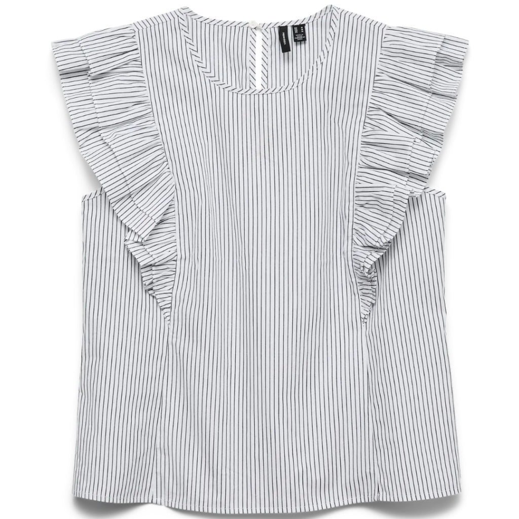 VERO MODA DAME TOP VMAILA - Snow White Black