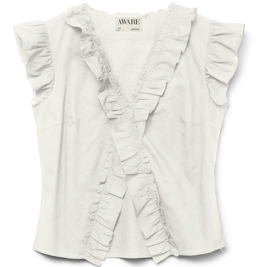 VERO MODA DAME TOP VMROXANNE - Snow white