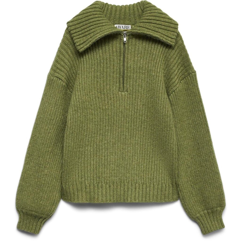 VERO MODA Dame Pullover Awulla - calliste green