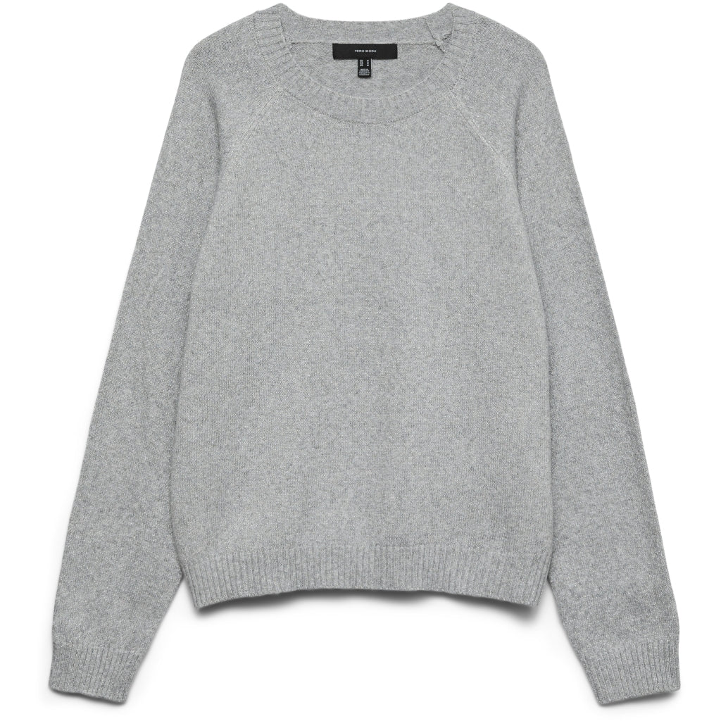 VERO MODA Dame Trøje VMDoffyshine - Light Grey Melange Silver Lurex VERO MODA Dame Trøje VMDoffyshine - Light Grey Melange Silver Lurex