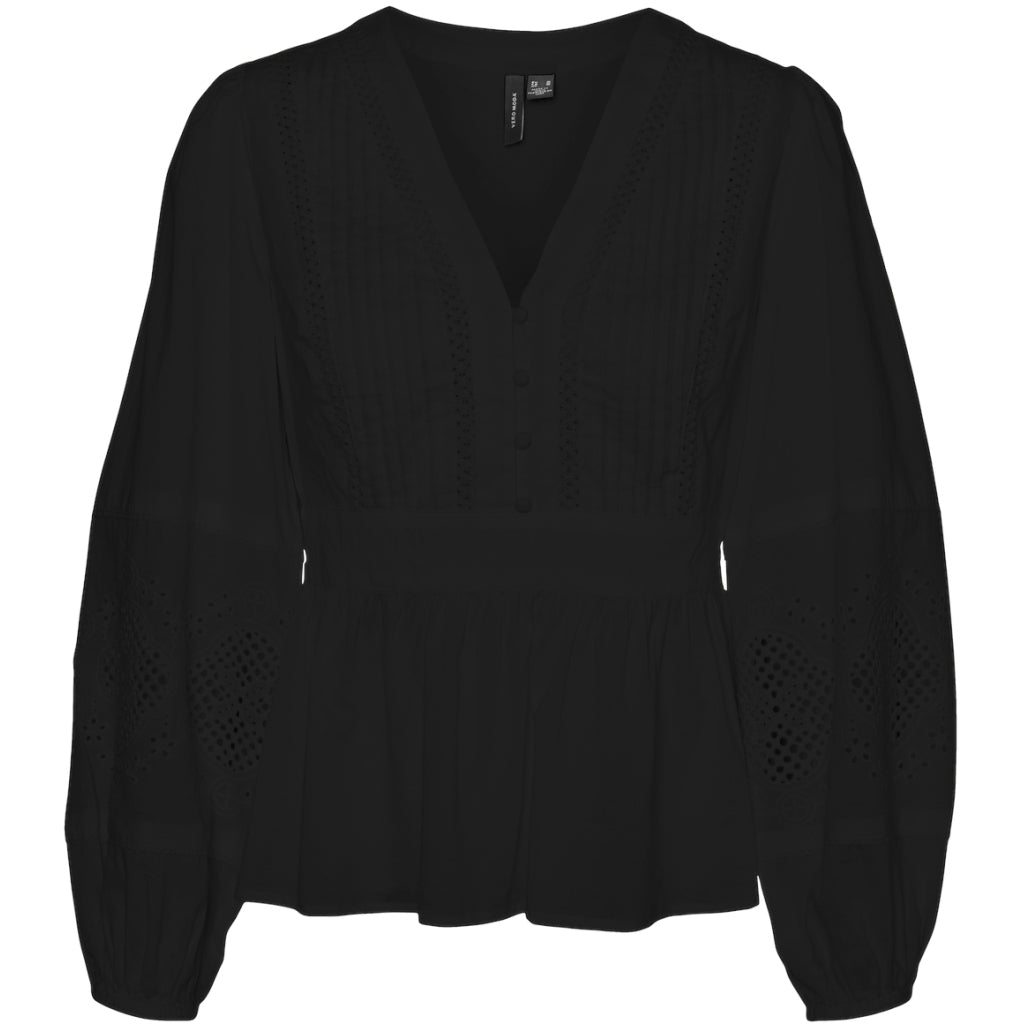 VERO MODA dame bluse VMJAMILLA - Black VERO MODA dame bluse VMJAMILLA - Black