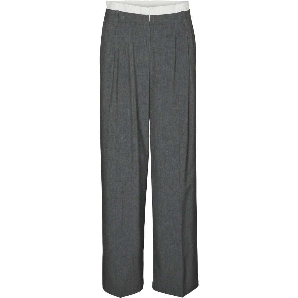 VERO MODA dame bukser VMMADJA - Dark grey melange VERO MODA dame bukser VMMADJA - Dark grey melange