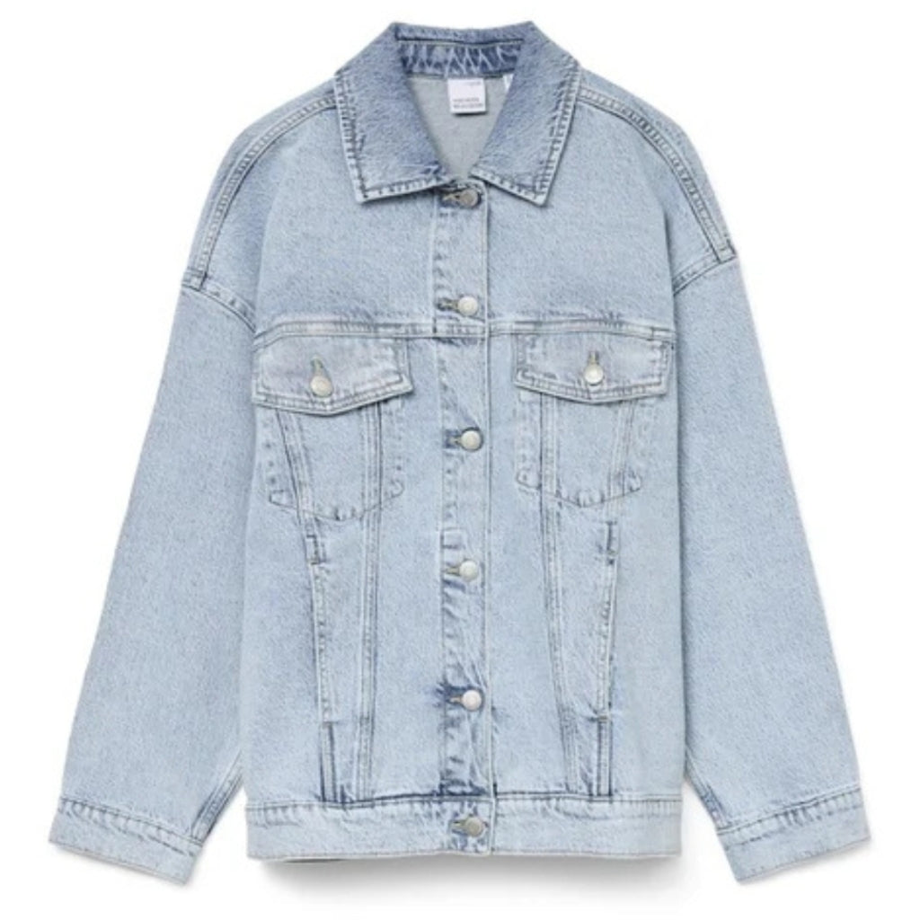 VERO MODA dame jakke VMTESSA - Light Blue Denim Detail RA339