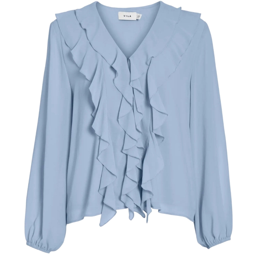 VILA DAME TOP VIANE - Kentucky blue