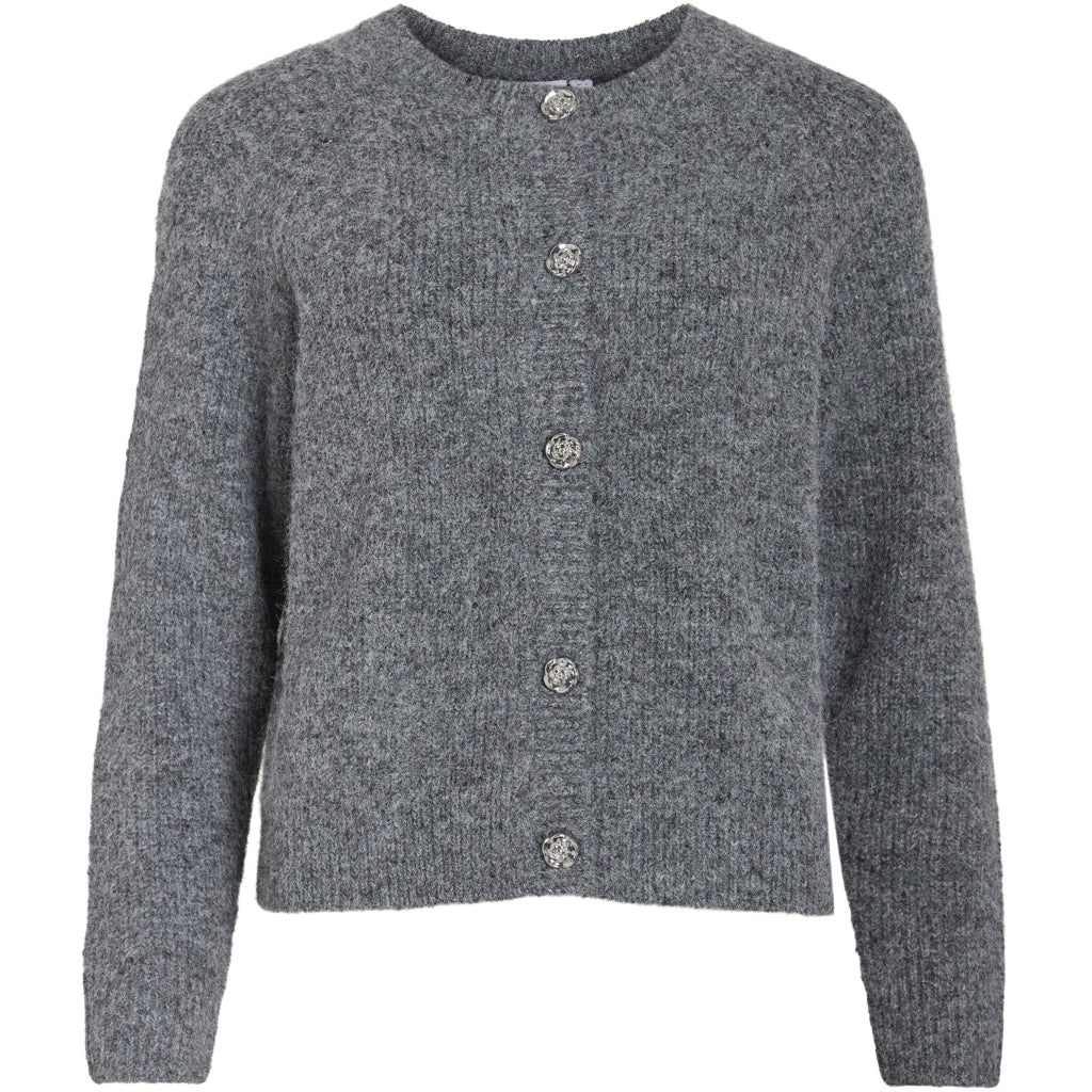 VILA Dame Cardigan VICHEENA - Medium grey melange VILA Dame Cardigan VICHEENA - Medium grey melange