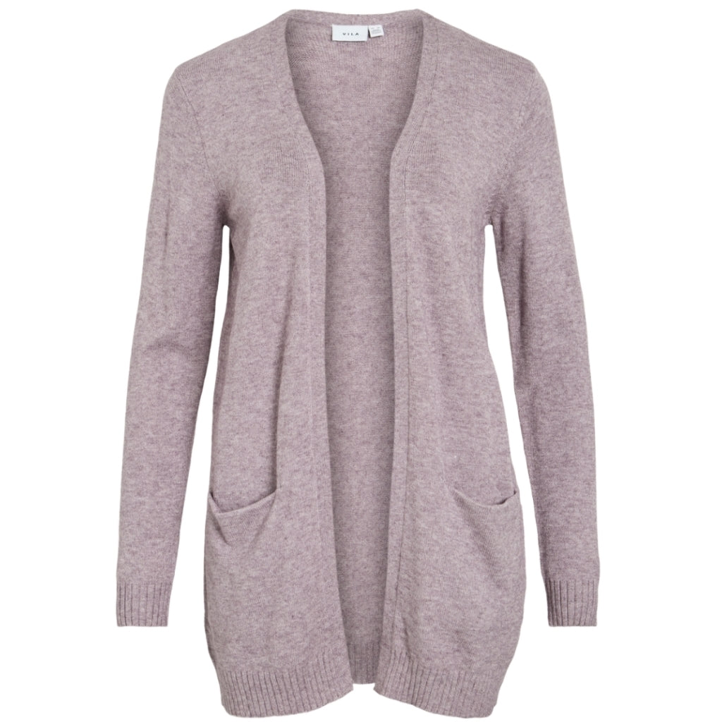 VILA dame cardigan VIRIL - Toadstool Light Melange
