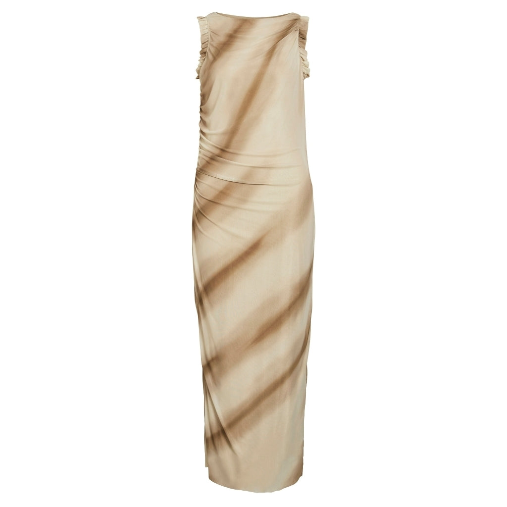 VILA dame kjole VIRIKKE - Birch BROWN