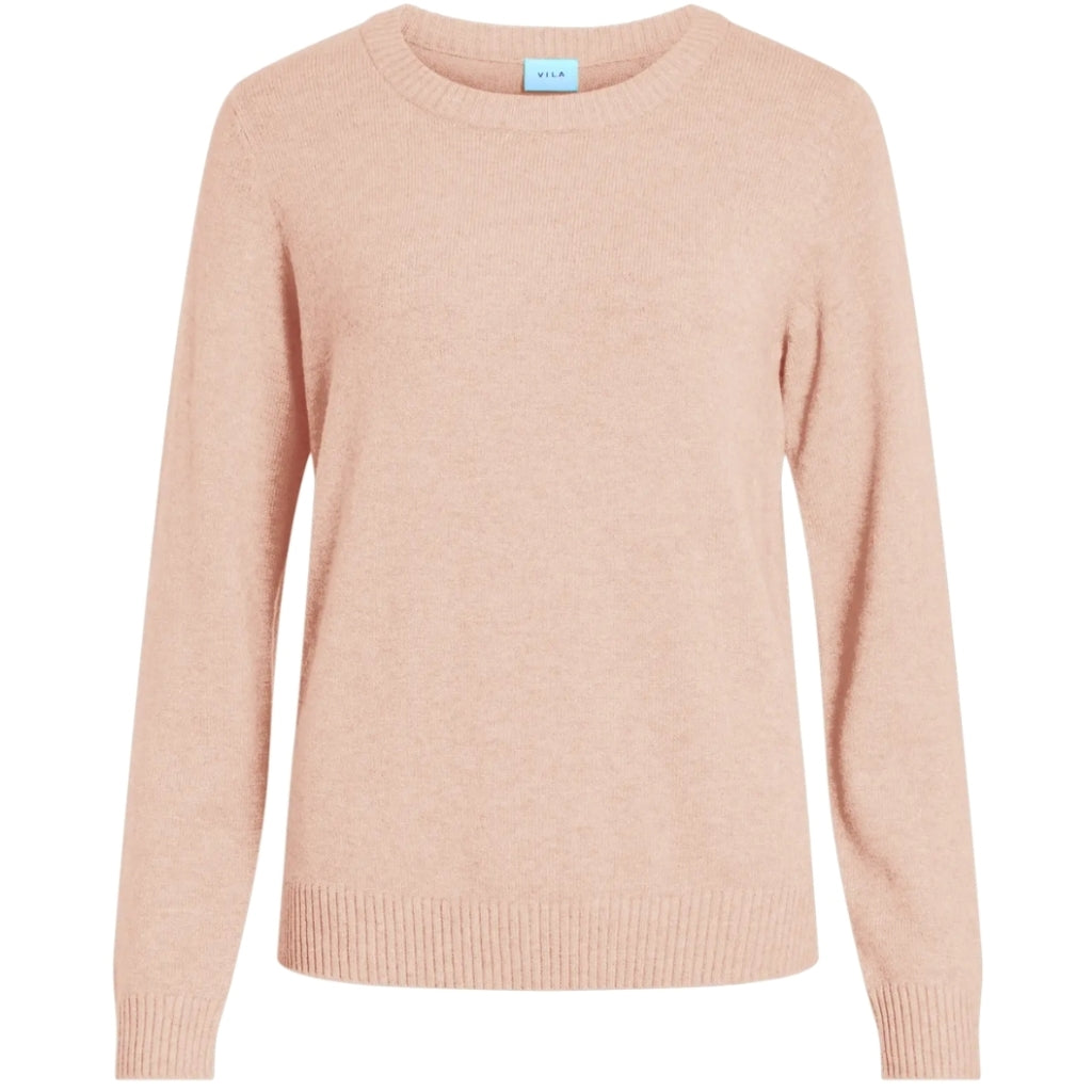 VILA dame strik VIRIL - Misty Rose Melange