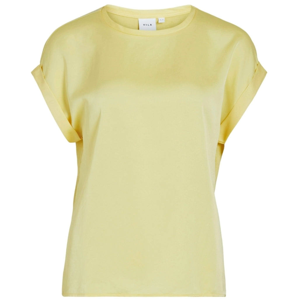 VILA dame top VIELLETTE - pale banana