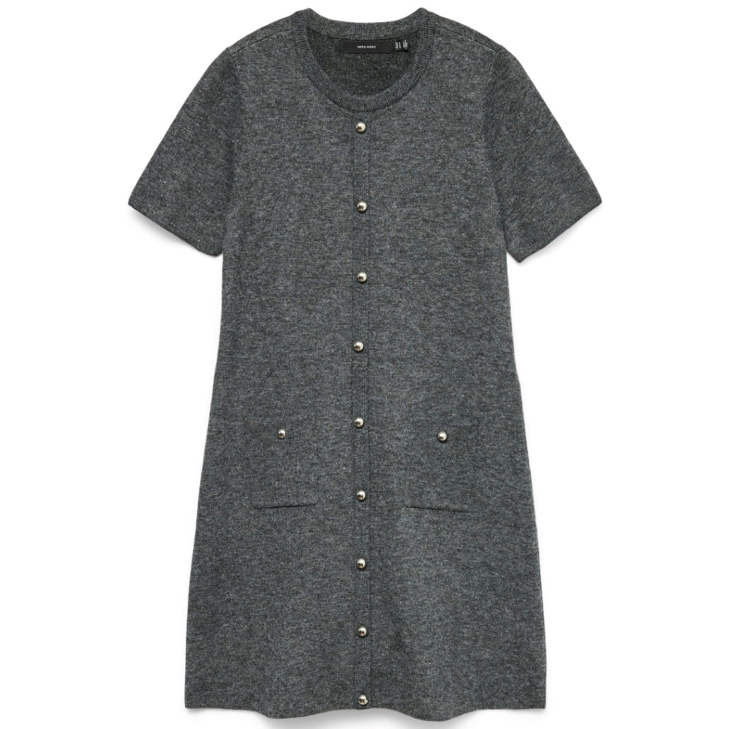 Vero Moda dame strik kjole VMJOHANNA - Medium grey melange