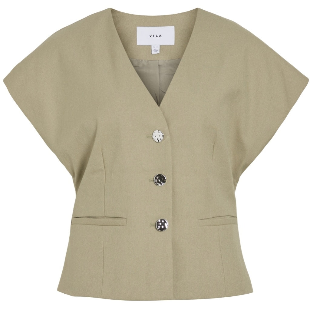 Vila dame blazer vest VIKEEP - Elm