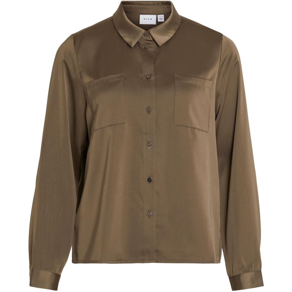 Vila dame skjorte VIJETRA - Dusty Olive