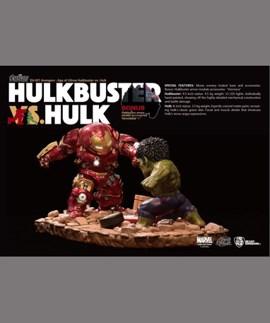 Marvel Hulkbuster mod Hulk Egg Attack Action diorama Marvel Hulkbuster mod Hulk Egg Attack Action diorama