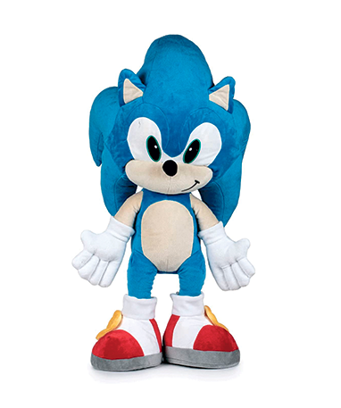 Stor Sonic bamse - 70 cm